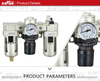 Processeur de source de gaz de composants pneumatiques de filtre à air de type standard d'ac3000-03 smc 